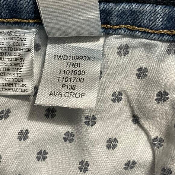 Lucky Brand Jeans Womens Size 6 Blue Ave Crop Mid Rise Stretch Step Hem Denim - Picture 8 of 12